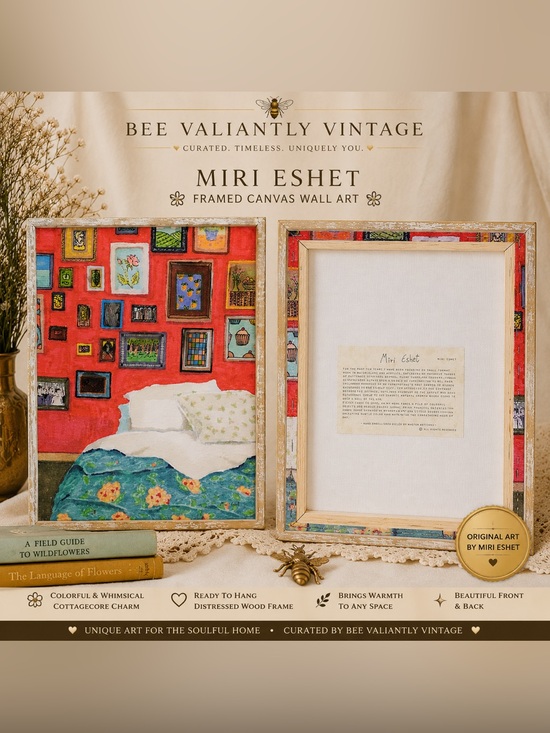Miri Eshet Other - Miri Eshet Framed Canvas Wall Art | Colorful Cottagecore Decor